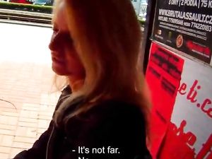 Paid To Flash Her Tits And Convinced To Fuck