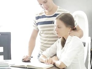 Tutor Strips The Student Naked And Fucks Her